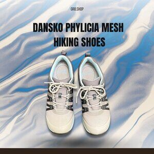 Dansko Phylicia Waterproof Hiking Shoes Size 7 Made In Vietnam Beige & Light Blu